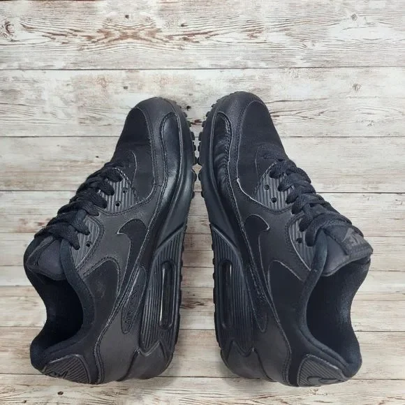 Nike Air Max 90 GS Triple BlackSneaker Boy's Kids Size 4.5y Women's 6 - Picture 6 of 8